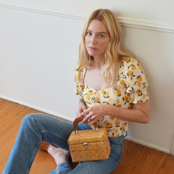 Reformation Tops - Reformation Delevan Lemonade Top
